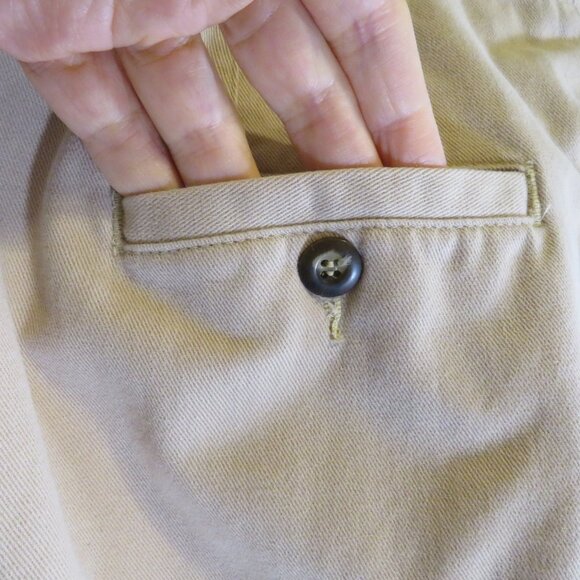 Vintage Liz Claiborne LIZSPORT 100% cotton Tan Pants Size 14 - Picture 5 of 13